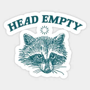 head empty raccoon shirt, Retro Cartoon T Shirt, Weird T Shirt, Meme T Shirt, Trash Panda T Shirt, Unisex Sticker